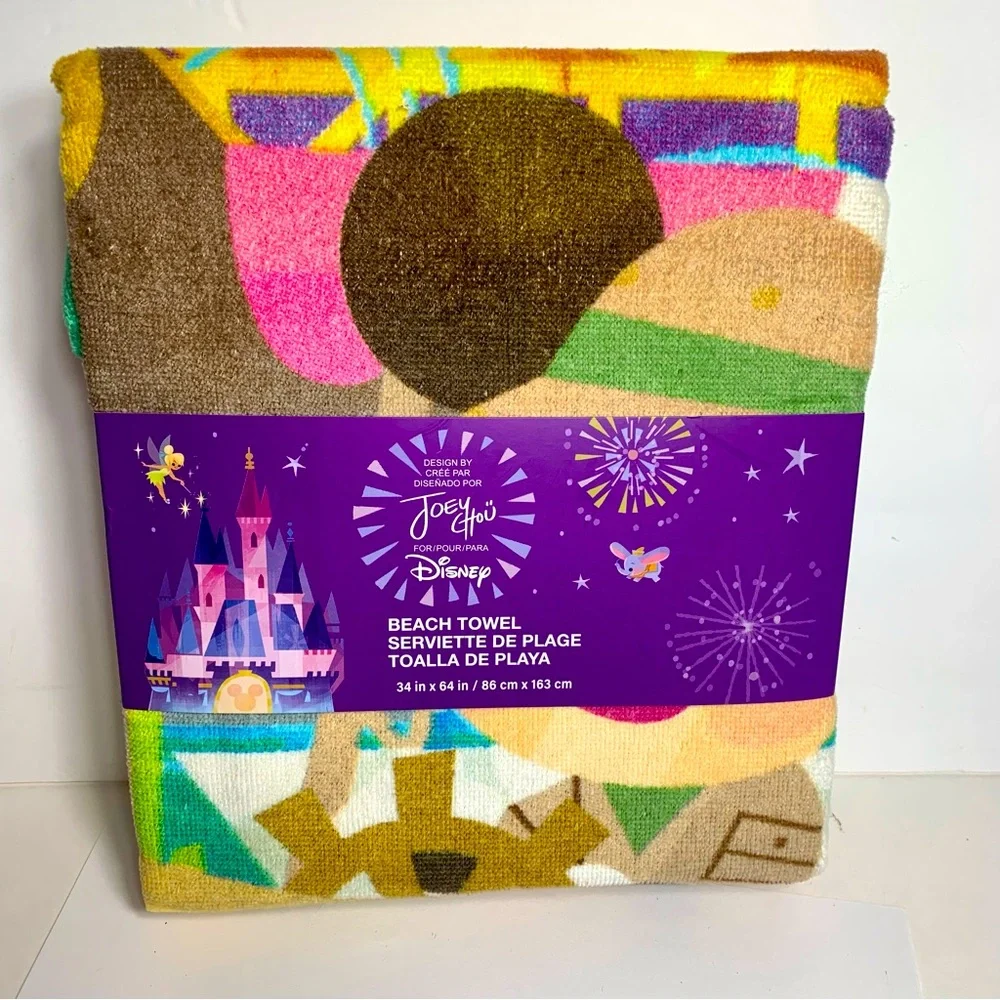 NWT. Joey Chou Beach Towel from Disney. Cinderella Castle Magic Kingdom